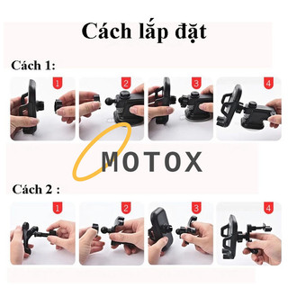 Giá đỡ điện thoại trên ô tô gắn taplo và cửa gió điều hòa, kẹp điện thoại ô tô cực kì chắc chắn