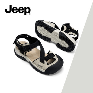 Xăng đan mũi kín mới nhất mùa hè dành cho nữ JEEP, Dép đi biển thông thường phù hợp, Dép thể thao lấy cảm hứng từ đế Chunky nâng cao