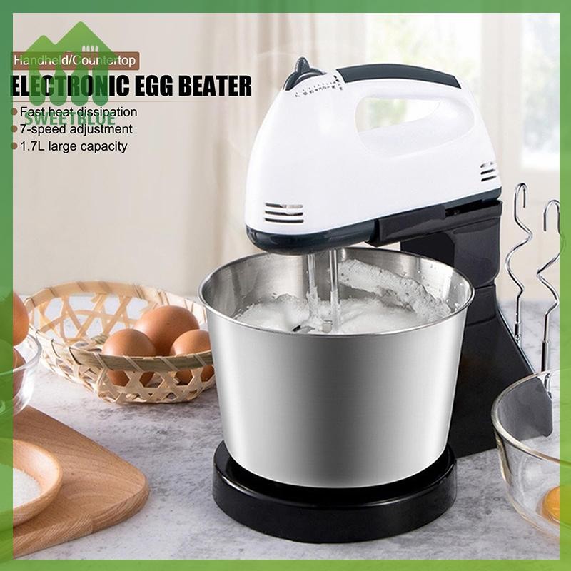 Máy trộn cầm tay SWEET Điện cầm tay - Máy trộn nhà bếp di động 7 tốc độ Điện với 5 phụ kiện bằng thép không gỉ Máy đánh trứng n