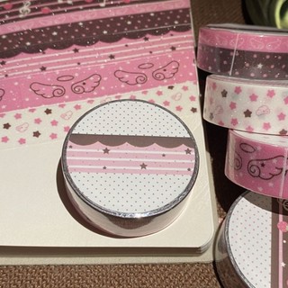 Băng trang trí RISEDOT, Băng dán dâu tây đôi cánh thiên thần, Băng DIY ngôi sao Kawaii