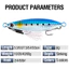 Kim loại jig câu cá dạ quang 1pc với móc hỗ trợ, trọng lượng đa dạng từ 10 đến 60g