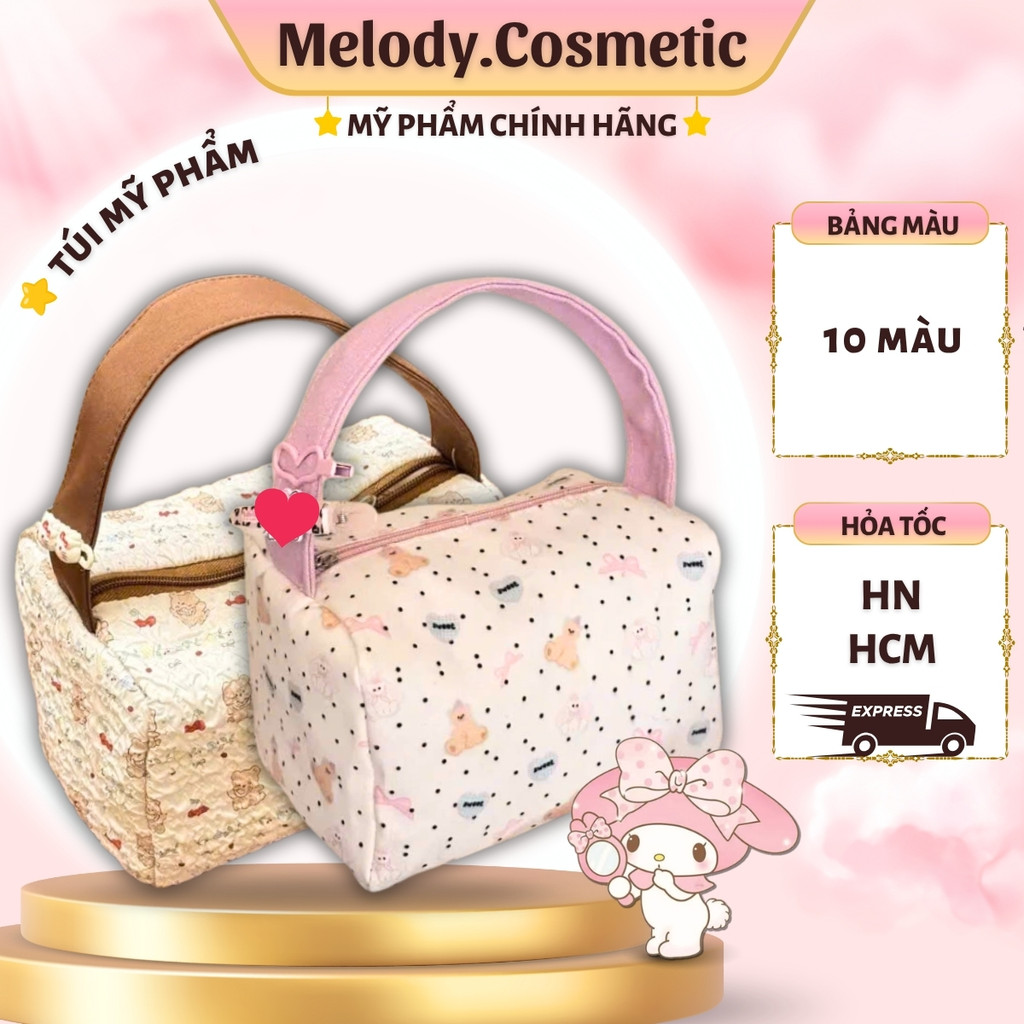 [MUA 2 GIẢM 1%] Túi Đựng Đồ Trang Điểm Makeup Túi Đựng Mỹ Phẩm Du Lịch Túi Vải Có Tay Cầm Lớn MELODY.COSMETIC C598 | BigBuy360 - bigbuy360.vn