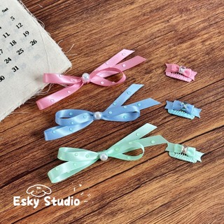 Handmade Ruy Băng Nơ BB Kẹp Tóc Cho Chó Nhẹ Thú Cưng Phụ Kiện Tóc Cho Chó Con Yorkie Bichon