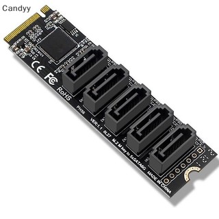 NDY M.2 NVME PCI-E PCIE X4 X8 X16 Đến 6 Cổng 3.0 SATA Adapter Card Riser III ASM1166 6GB / S Máy chủ khung gầm PC Mở rộng máy tính N