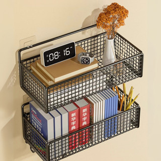 Kệ Lưới Sắt Dán Tường Để Đồ Đa Năng Cỡ Lớn  Luxhome, Giá Đựng Nhà Bếp, Nhà Tắm, Bàn Học Có Móc Treo