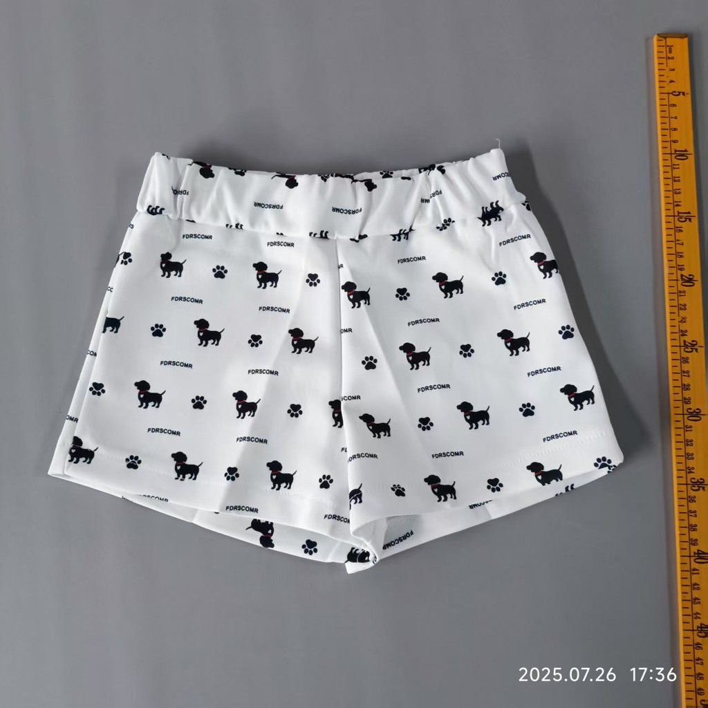 Milyfashion Quần Short Mùa Hè In Hình Chú Chó Con Dễ Thương - Low-Waist Slim Fit