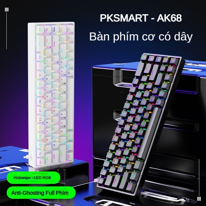 PKSMART x AK68 - Bàn Phím Cơ Gaming Có Dây - Trục Xanh Blue Switch ...