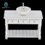 Gamchiano 1 / 12 Bồn rửa tròn thu nhỏ + Bộ tủ cho mô hình nhà búp bê