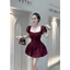 ĐẦM KAKI THÔ TAY PHỒNG NÚT BỌC TÙNG FORM BÍ