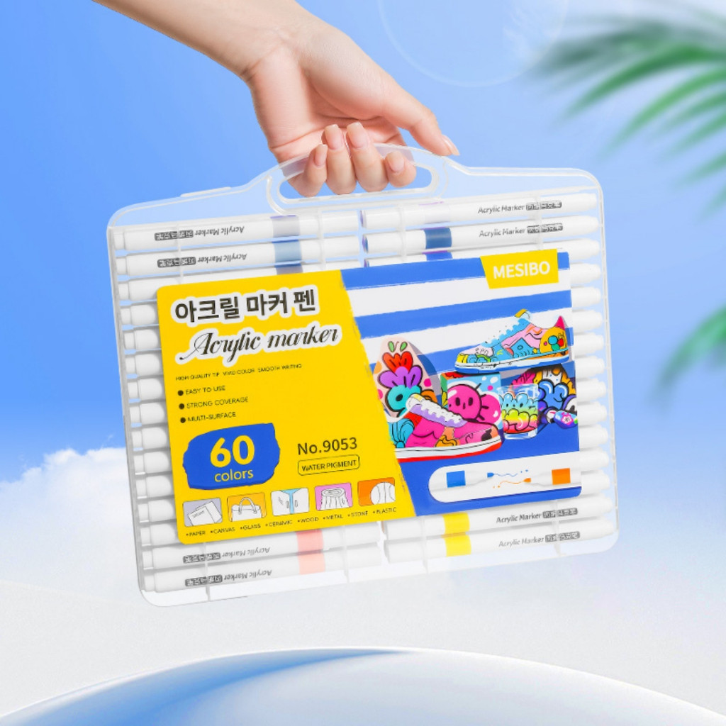 Hộp Bút Màu Acrylic Đa Dạng Màu Sắc - Bút Màu Vẽ Đa Năng, Chống Thấm Nước, Dùng Cho Bé Học Vẽ