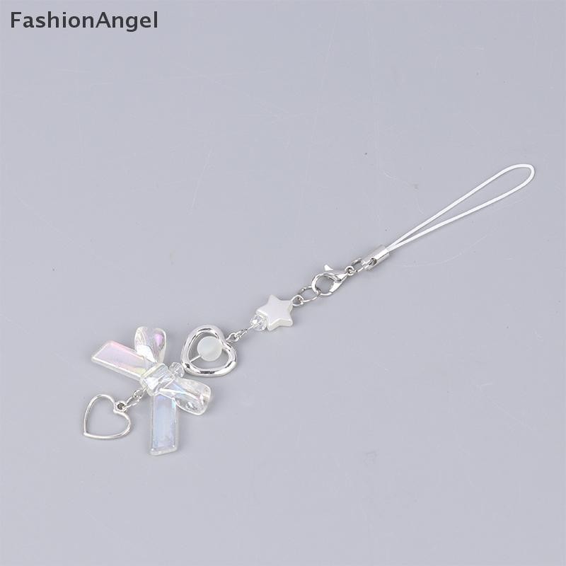 FashionAngel Y2K Dây Đeo Điện Thoại Di Động Trong Suốt Dây Xích Điện Thoại Ngọt Nơ Dây Buộc Điện Thoại Di Động Cho Bé Gái Chống Mất Móc Khóa VN