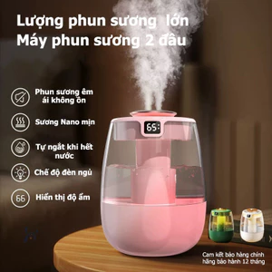 Máy tạo ẩm để bàn gia đình,tĩnh âm, dung lượng lớn, 2 đầu phun, sương mạnh, thích hợp phòng ngủ