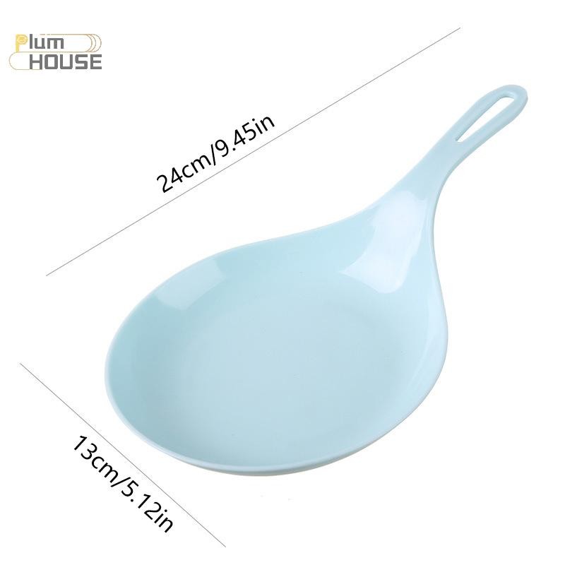 PlumHOUSE Đĩa Cầm Tay Hàn Quốc Thời Trang Màu Trắng Có Tay Cầm Thìa Lớn Khay Khoai Tây Chiên Gà Ăn Nhẹ Đĩa Trái Cây Món Tráng Miệng Bánh Đĩa Mới VN