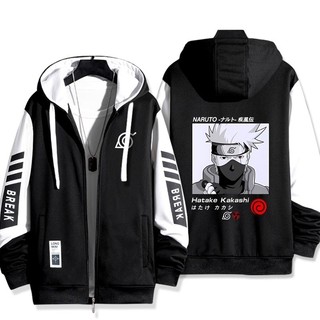 PS2 NARUTO Hatake Kakashi anime Dây Kéo Áo Khoác Áo Unisex Top SP2