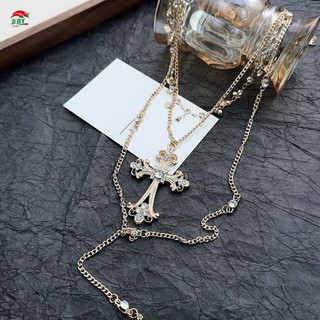 Mặt dây chuyền chéo vòng cổ xương đòn nhiều lớp, thích hợp mọi dịp