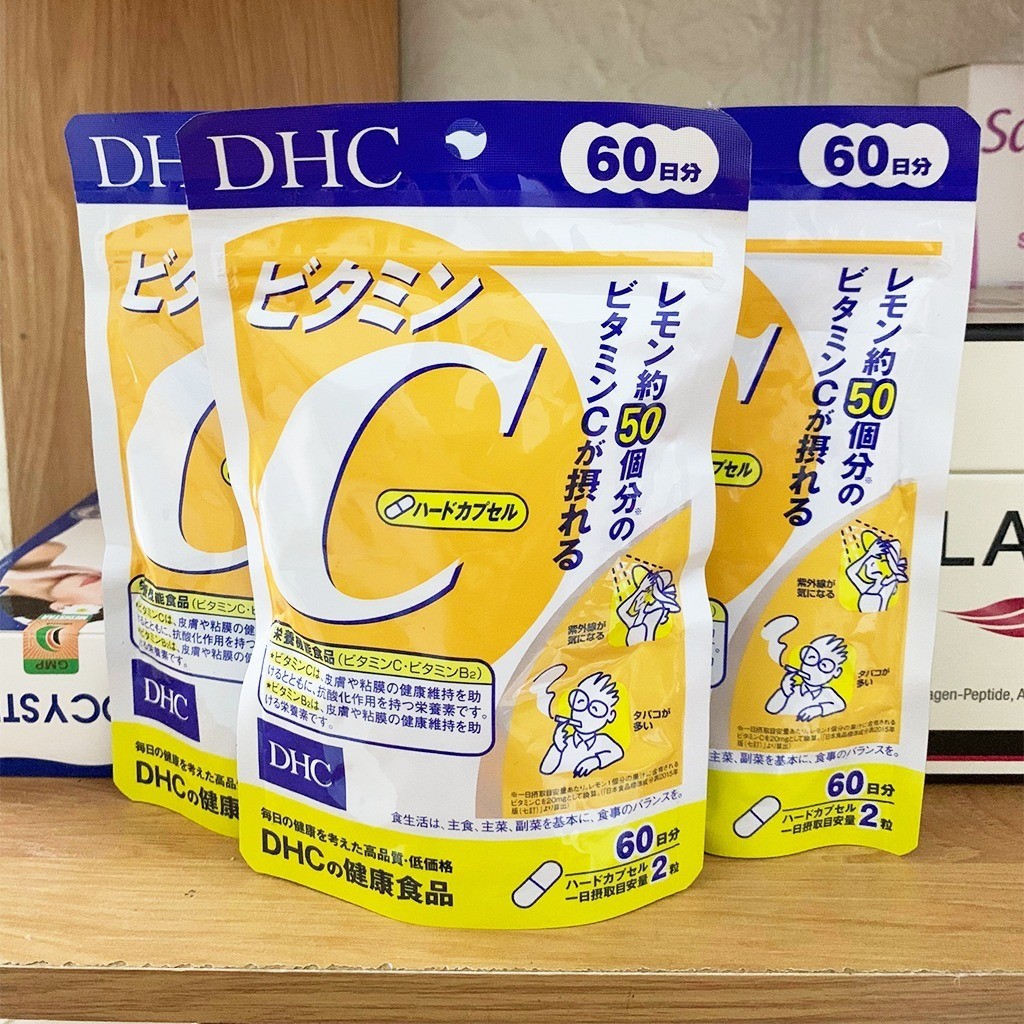 DHC Vitamin C gói 120 viên 60 NGAỲ chính hãng nội địa Nhật bản, vitamin c dhc