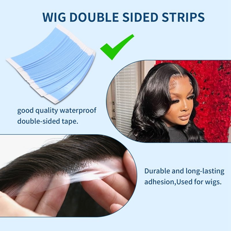 36Pc / lốc Màu Xanh Cố Định Đôi Băng Tóc Giả Dính Mở Rộng Tóc Chống Thấm Nước Cho Toupee Ren Tóc Giả Phim Có Đường Xén