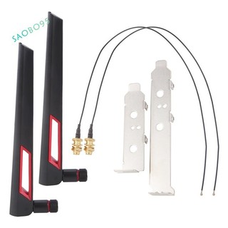 2X8Dbi Dual Band M.2 MHF4 U.Fl Cable sang RP-SMA Pigtail WiFi Ăng-ten cho AX210 AX200 9260 9560 NGFF Card