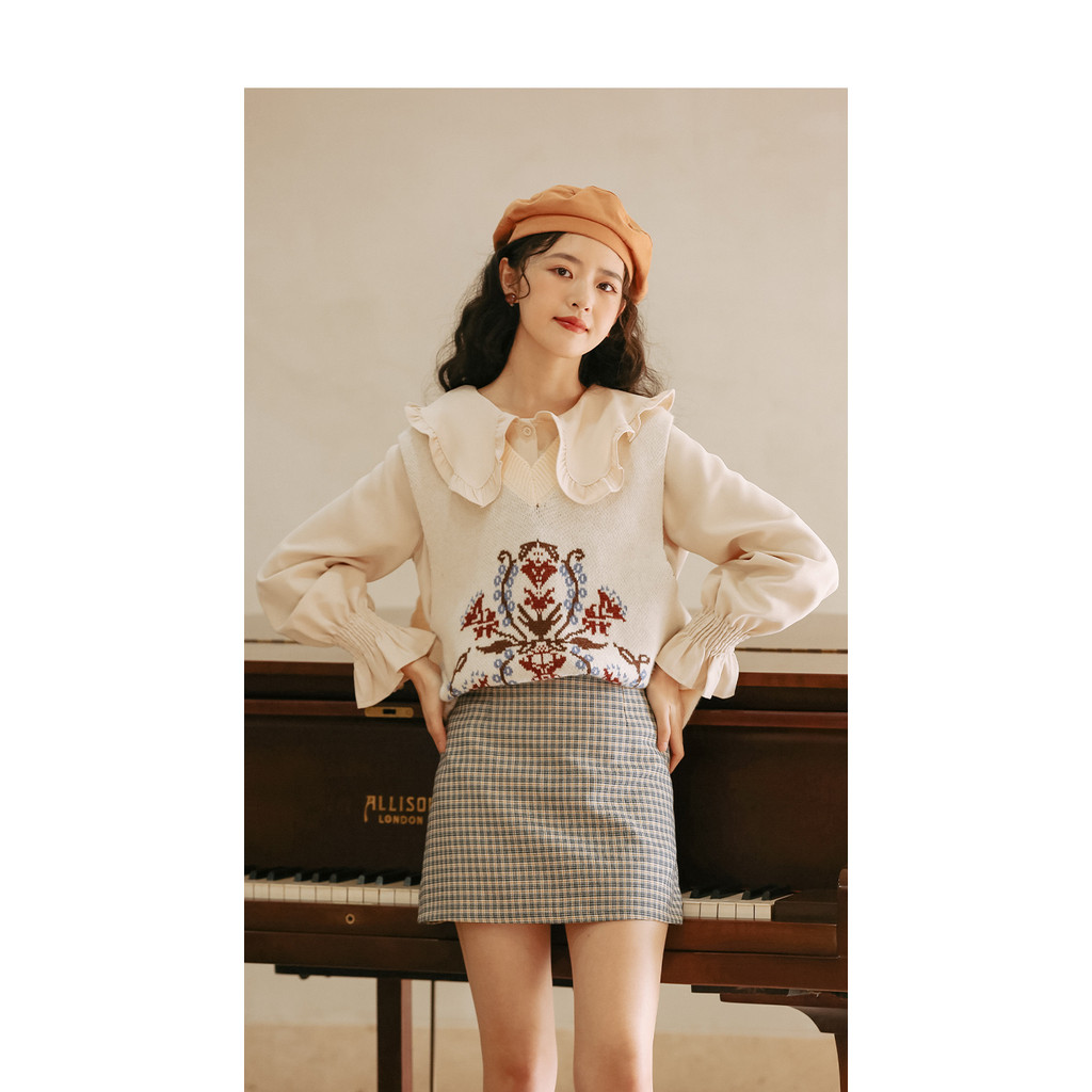 Mutu Preppy Phong Cách Áo Sơ Mi Trắng Dài Tay Nữ Mùa Xuân 2026 Thiết Kế Phong Cách Mới Niche Top