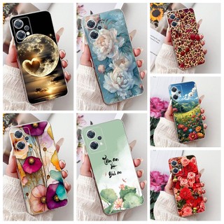 Dành Cho OPPO K10x Vỏ Hoa Đẹp Mới Anh Đào Mềm Silicone Trong Suốt TPU Bảo Vệ Cho OPPO K10x 5G K 10x OPPOK10x Ốp Lưng