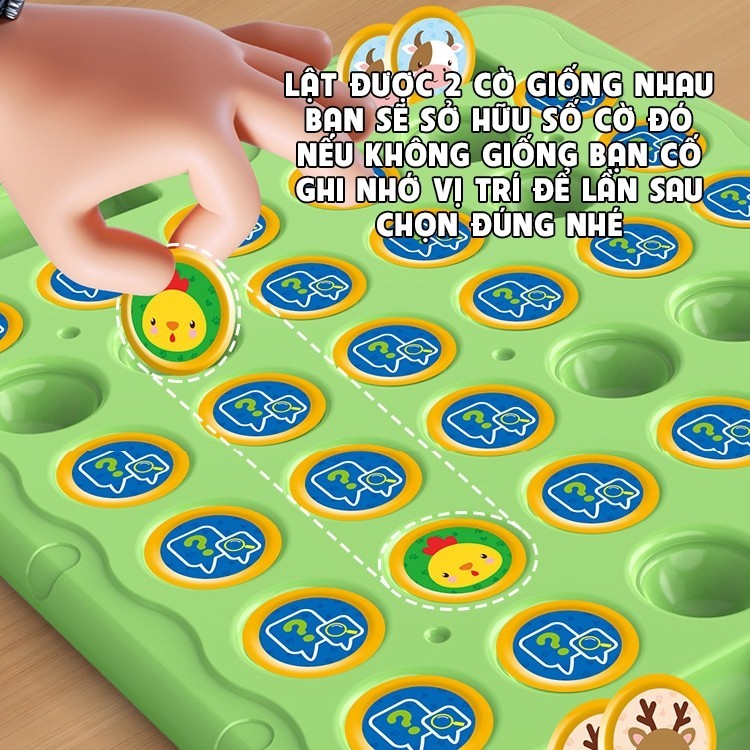 Cờ Lật Giáo Dục 2in1 Anbebe – Trò Chơi Trí Tuệ Tìm Cặp Hình Giống Nhau