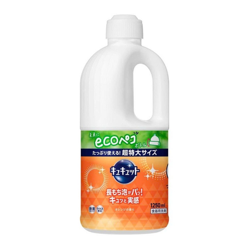 [Mẫu mới] Nước rửa bát Kao đậm đăc 1250 ml an toàn, diệt khuẩn tẩy sạch bẩn trên chén đĩa Nhật Bản