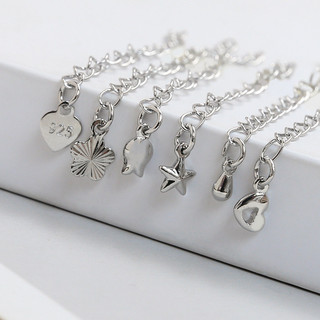 Mạ Đồng Thật Vàng Trắng Đơn Giản Ngọt Ngào Mặt Dây Xích Đuôi DIY Handmade Trang Sức Vòng Cổ Đuôi Phụ Kiện Chất Liệu