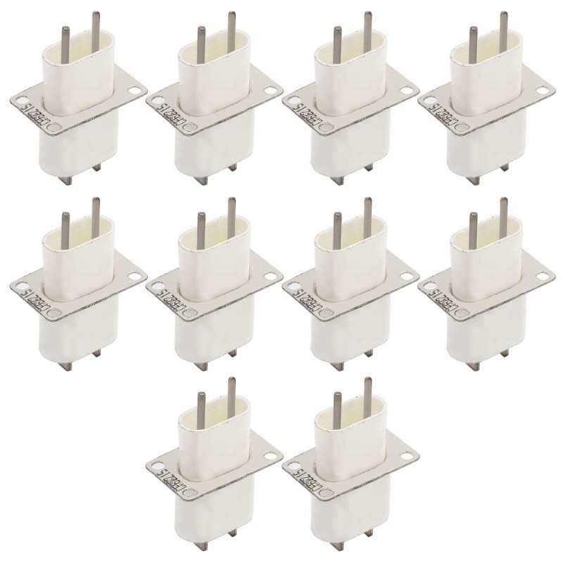 Kelnny Bộ 10 Lò Vi Sóng Magnetron Cắm Lò Vi Sóng Đầu Nối 4 Dây Tóc Pin Ổ Cắm Chuyển Đổi Lò Vi Sóng