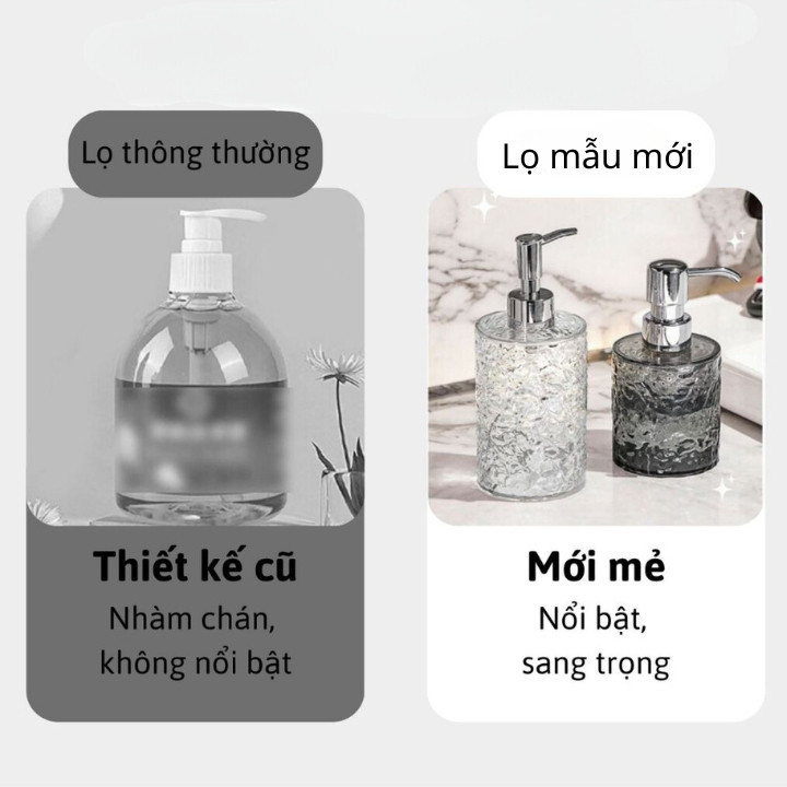 Chai Chiết Dầu Gội Sữa Tắm Nhỏ Gọn Vân Kim Cương Sang Trọng, Chai Chiết Đa Năng Đi Du Lịch Tiện Lợi