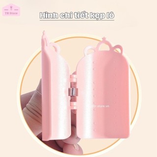 Lô cuốn tóc có kèm kẹp lô tự dính hình Shiba Malian túi 3 lô cuốn