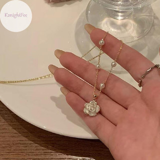 K2nightfee Thời Trang Men Hoa Camellia Mặt Dây Chuyền Vòng Cổ Nữ Trang Sức Dự Tiệc Phụ Kiện VN