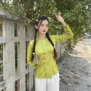 Bà ba gấm áo lẻ( không kèm quần), đồ gấm lụa cao cấp Top áo nữ Women