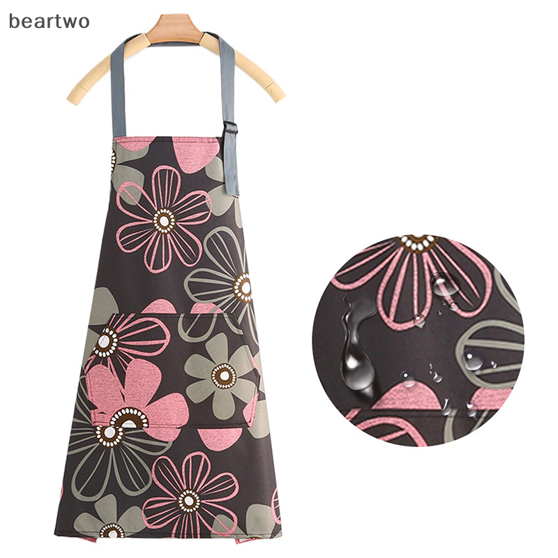 < Beartwo > Tạp dề nấu ăn chống dầu nhà bếp dễ thương dành cho nữ Trẻ em Nam giới Nhà bếp Phụ kiện làm bánh cà phê dành cho người lớn không thấm nước Đẹp
