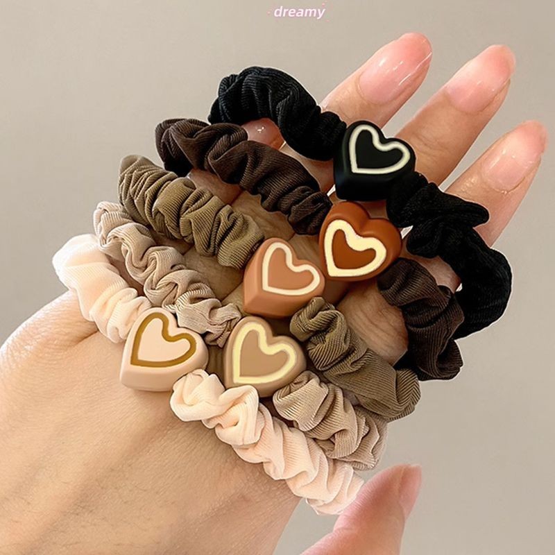 Set 5,10,20 Dây Buộc Tóc Co Giãn Nhiều Họa Tiết  Đơn Giản Xinh Xắn Phụ Kiện Tóc Empoli