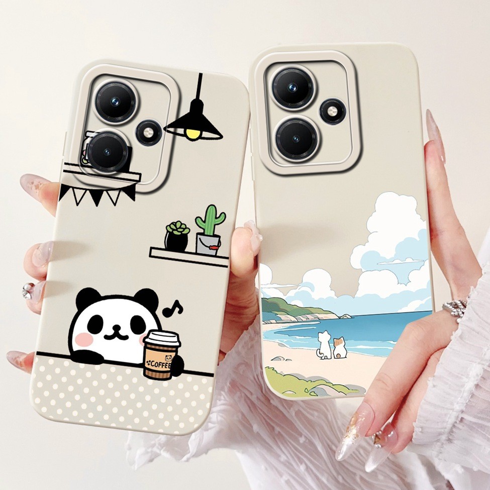 Ốp lưng Redmi 12 5G 12R 5G Thẩm Mỹ Thời Trang Dễ Thương Gấu Trúc Sơn Ốp Lưng Redmi 12R 5G Ốp lưng 6.79 ''