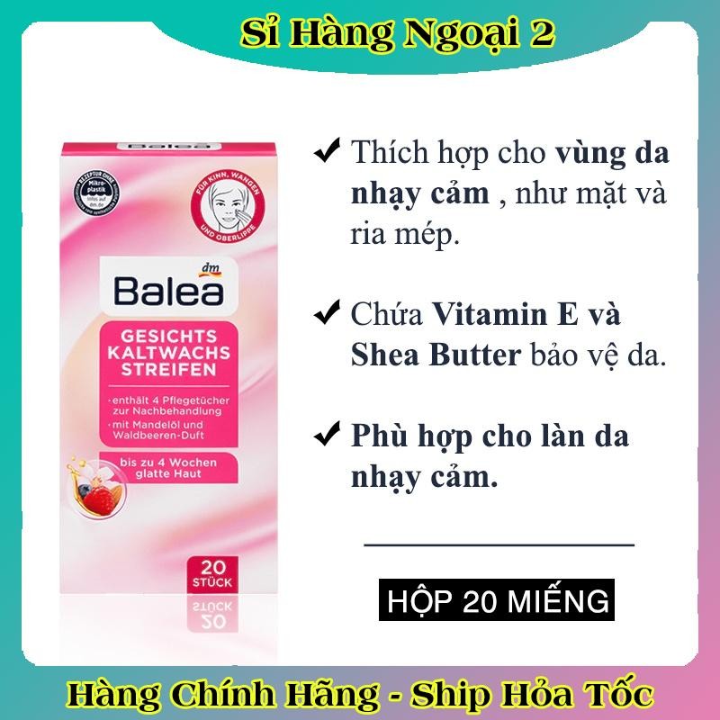 Miếng tẩy lông mặt, ria mép, lông mày, bikini Balea của Đức - Date mới Đủ Bill (Shop có che tên SP)