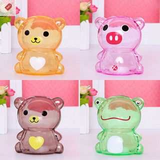 Alik Sáng Tạo Gấu Nhỏ Heo Ngân Hàng Trong Suốt Đồng Xu Giấy Hộp Tiết Kiệm Tiền Dễ Thương An Toàn Hộp Tiền Gửi Trẻ Em Ngày Lễ Quà Tặng Trang Trí Máy Tính Để Bàn VN