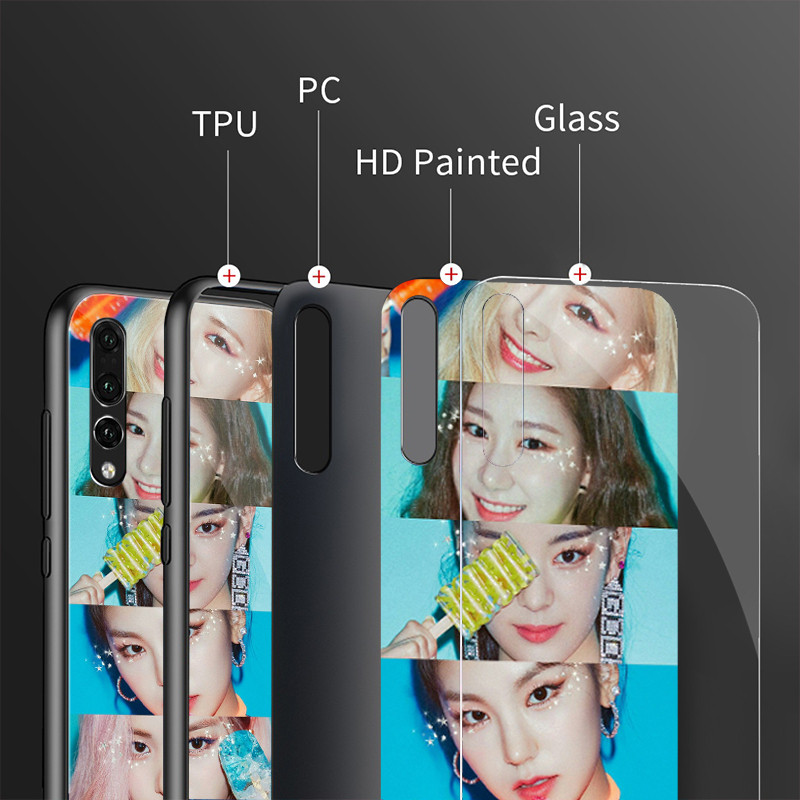 Ốp Điện Thoại Kính Cường Lực Kpop itzy Cho IPhone 15 14 13 12 11 Pro XS Max Plus Mini X XR 8 7 6s SE2 / 3