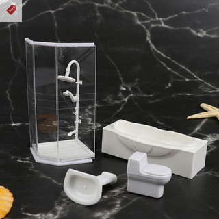 ALIK 1: 25 Nhà Búp Bê Thu Nhỏ Bộ Phòng Tắm Phòng Tắm Bồn Tắm Bồn Tắm Mẫu VN