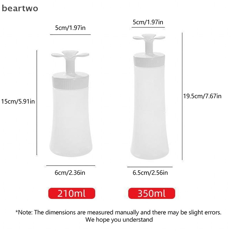 < Beartwo > Chai ép gia vị 210 / 350ml Mật ong đảo ngược / sốt cà chua / mứt / Hộp đựng Salad Hộp đựng đồ Hộp cơm trưa Lọ có thể bóp được Đẹp