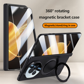 Sang trọng 360° Ốp lưng có thể xoay từ tính cho Honor Magic V3 Vs3 Skin Feel Matte Frosted Folding Protection Cover