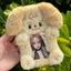 Thẻ Photocard DUSKGLOW, Thỏ tai lớn đa chức năng / Hộp đựng thẻ ảnh Collie viền, Thẻ sang trọng chất lượng cao Văn phòng trường học