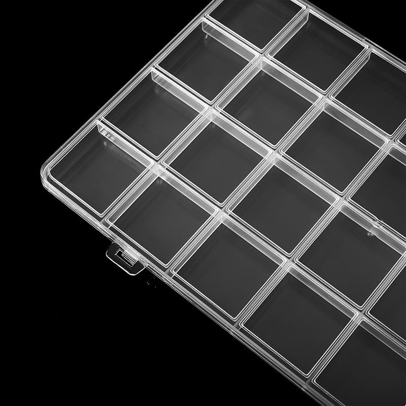 [8C14] 28 Lưới Nail Ch Hộp Bảo Quản Trang Sức Clear Nail Art Kim Cương Giả Dụng Cụ DIY Display Storage Case Hộp Sắp Xếp Salon [8C]