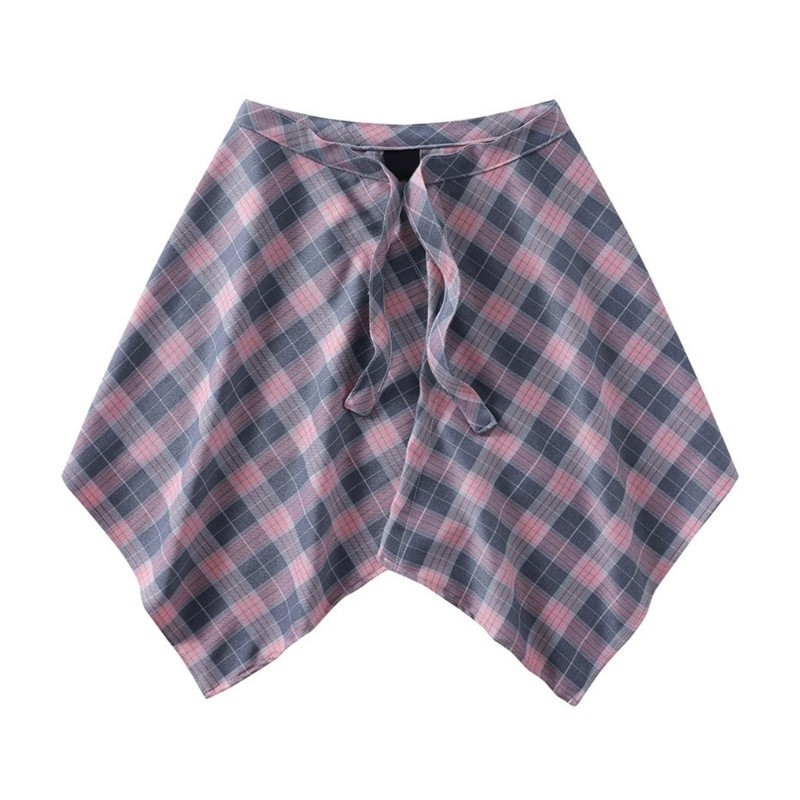 Coo Unisex Dạo Phố Đầm Quấn Không Đều Hiphop Punk Thắt Lưng Khăn Hông ca rô