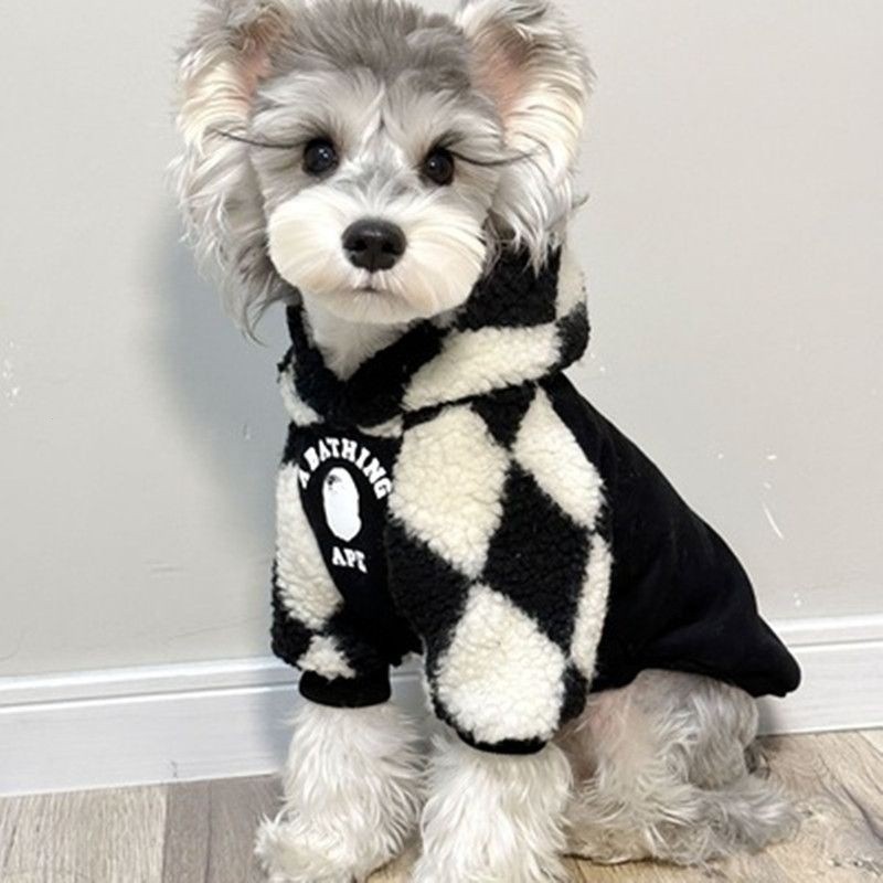 Mùa Thu Đông Chó Ấm Áp Quần Áo Thú Cưng Plus Quần Áo Lông Cừu Dày Chó Nhỏ Schnauzer Chống Trơn Teddy Pomeranian Q9XM * - & *