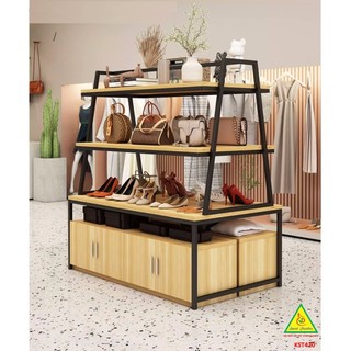 Kệ trưng bày rau củ quả, sản phẩm, hàng hóa bằng gỗ MDF KST420 - NỘI THẤT LẮP RÁP VIENDONGADV