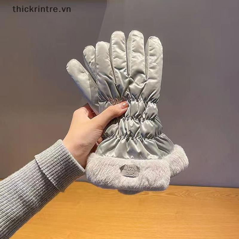 Thi Găng Tay Đệm Nữ Mùa Đông Dày Ấm Áp Thoáng Khí Đi Xe Đạp Leo Núi Trượt Tuyết Thể Thao Ngoài Trời Găng Tay Chống Gió VN