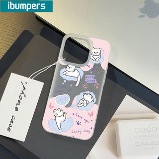 ibumpers Ốp Lưng iPhone Xinh Coquette Hồng nơ Mèo In Hình Trong Suốt nhám Ốp Điện Thoại TPU Mềm Silicon Chống Sốc Chống Bẩn Cho Iphone 16 15 14 12 13 11 Pro Max IP 7 8 Plus X XS XR