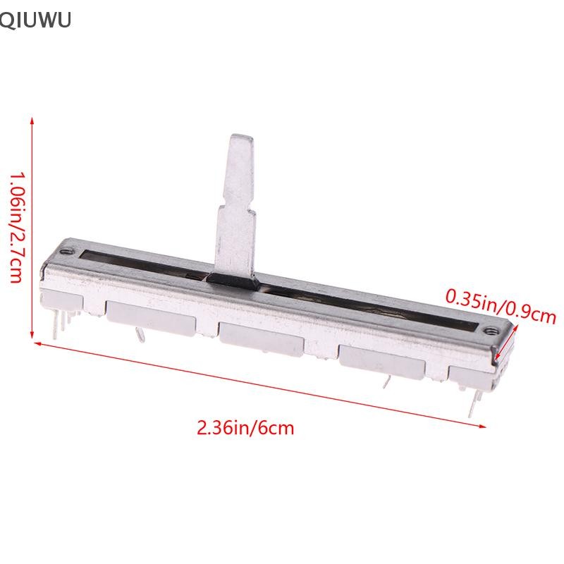 Qiuwu 1Pc Dành Cho 60mm DJM 350 400 600 700 800 Đẩy Fader Trượt Thẳng Potentiometer DJ Mixer Stereo Fader Sliding Potentiometer.