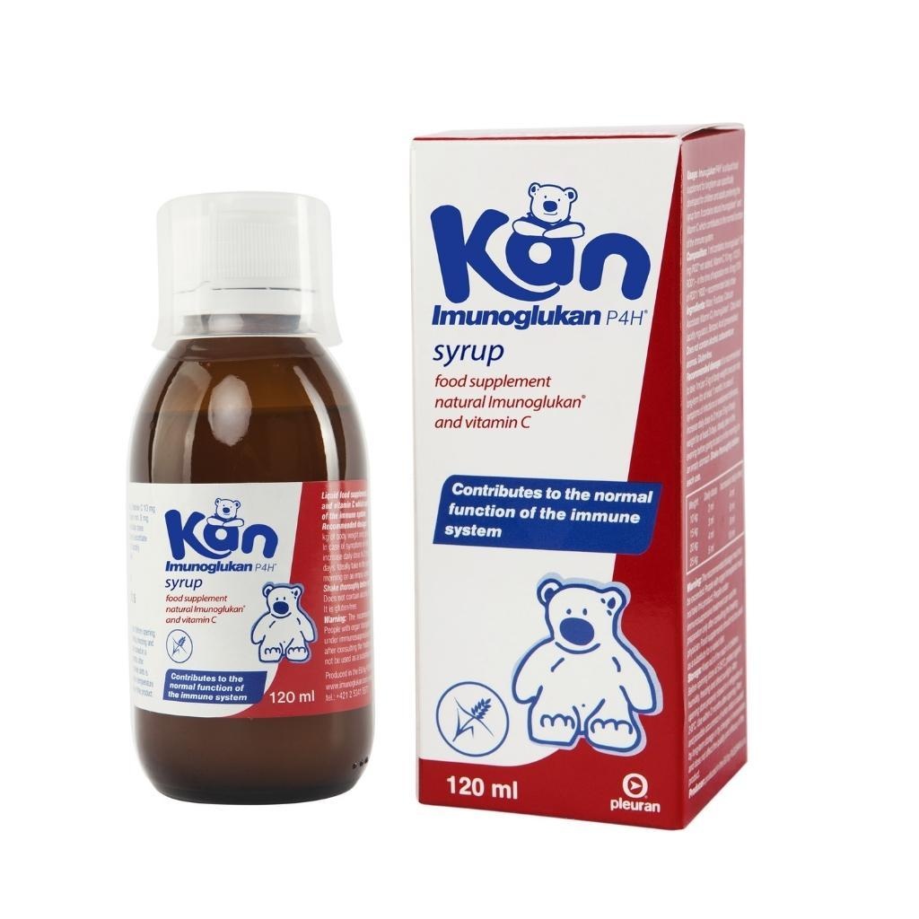 Combo 2 Siro Kan ImunoGlukan hỗ trợ miễn dịch nâng cao sức đề kháng cho bé - Nhập khẩu Châu Âu chai 120ml